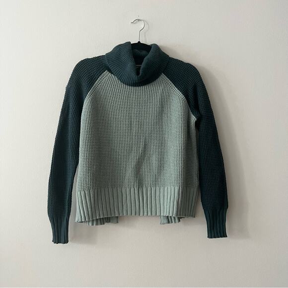 Madewell Colorblock Eastbrook Turtleneck Cross-Back Sweater - Picture 4 of 8